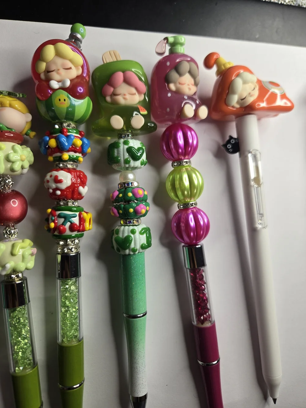 Cute Purple and Pink Character Top Kids Toys Pen Set - Unbranded